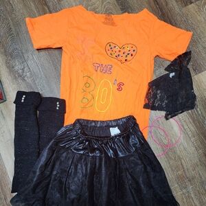SOLD 80's Costume Set - Orange and Black